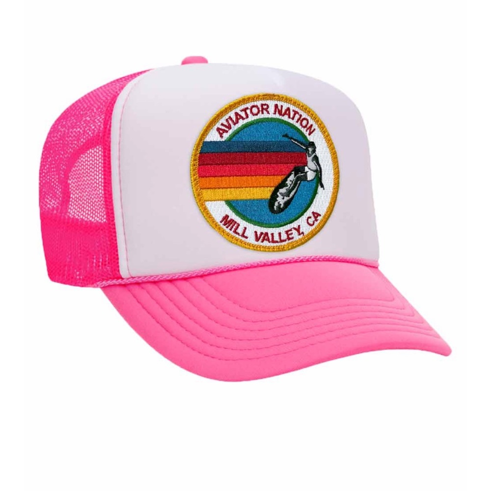 NWT  Aviator Nation Trucker Hat neon pink